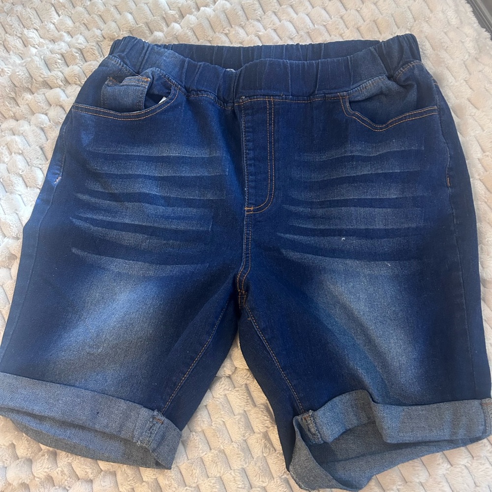 Slim Fit Denim Shorts